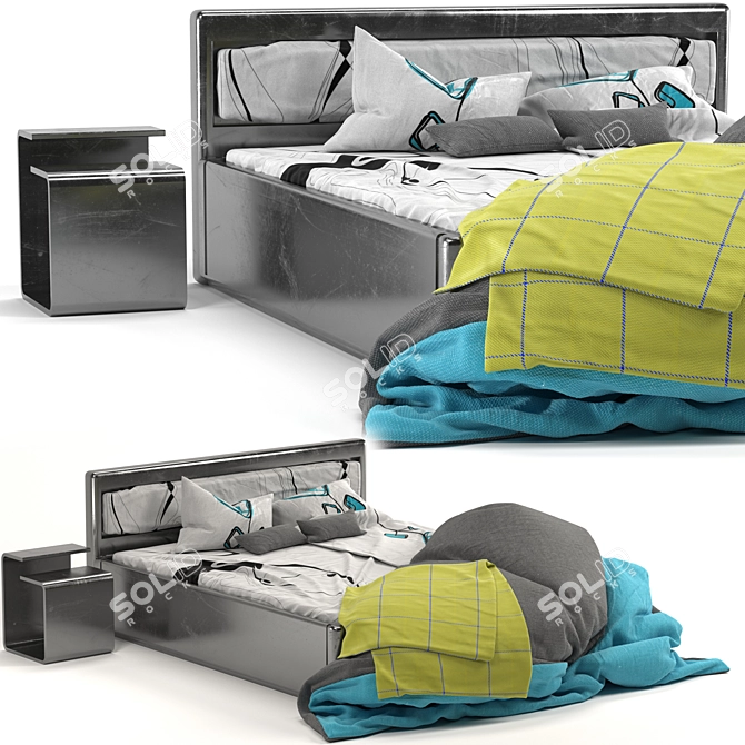  Contemporary Silver Sleeping Haven 3D model image 2