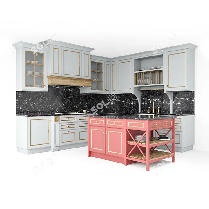 Classic Kitchen "Gretta" - Wood-finished Elegance. 

Gretta: Timeless Charm in Wood. 

G 3D model image 1