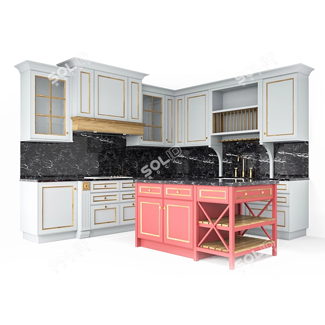 Classic Kitchen "Gretta" - Wood-finished Elegance. 

Gretta: Timeless Charm in Wood. 

G 3D model image 6