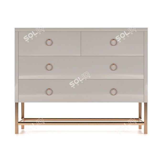 Classic Chest of Drawers 3D model image 2