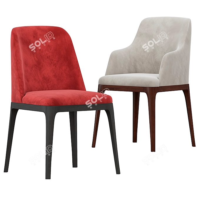 Anesis Galicia Armchair: Stylish and Comfortable 3D model image 3