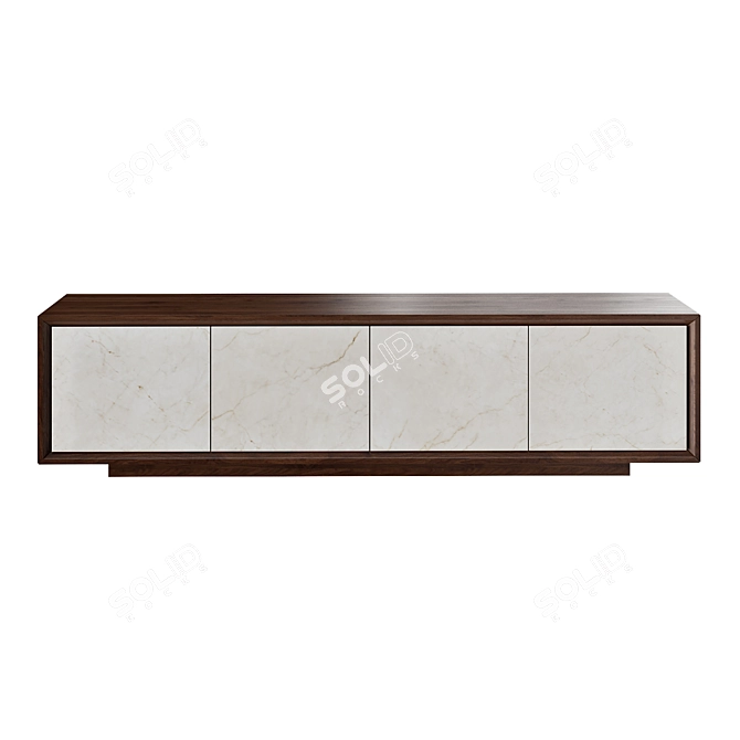 Elegant Ceramic Front TV Stand 3D model image 1