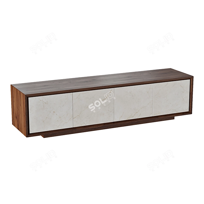 Elegant Ceramic Front TV Stand 3D model image 2