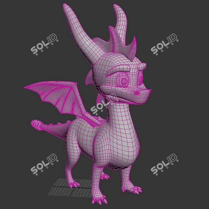 Spyro Dragon: Beloved Game Character 3D model image 4