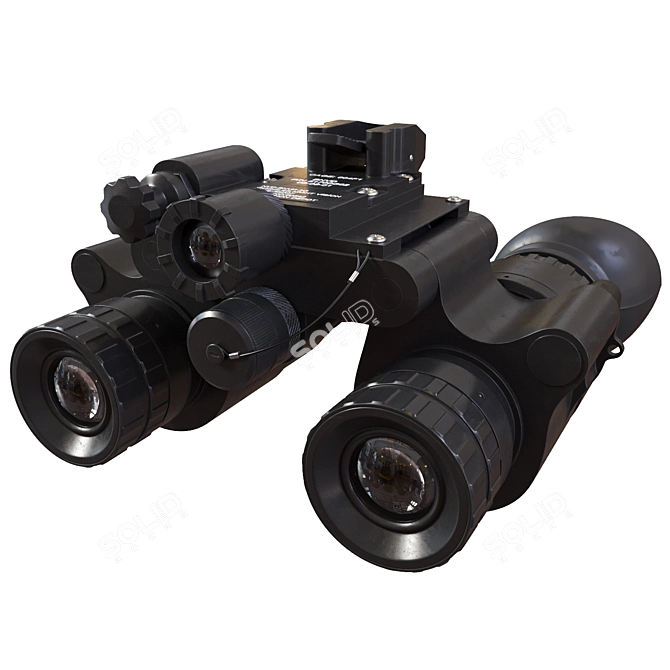 Sleek Night Vision Goggles 3D model image 1
