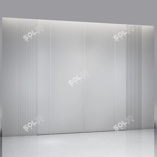 Modern Wall Panel for Stylish Interiors 3D model image 2