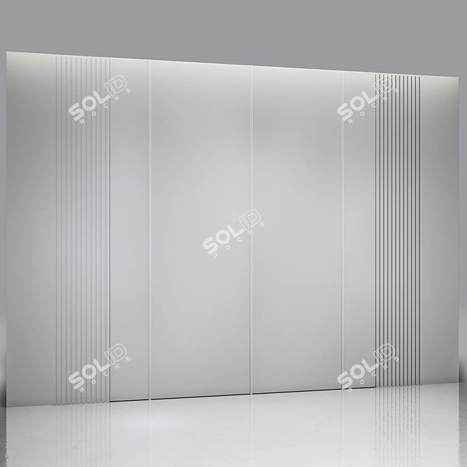 Modern Wall Panel for Stylish Interiors 3D model image 4