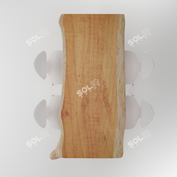 Elegant Dining Table 02 3D model image 4