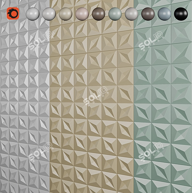 Tubadzin Color Tile: Stunning PBR Design 3D model image 1