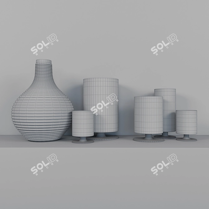 Elegant Vray Decorative Set 3D model image 3