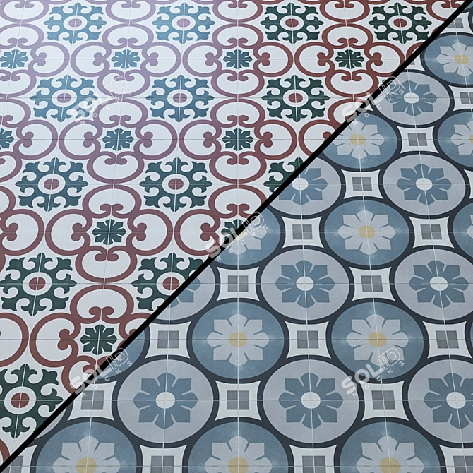 ARUBA: Stylish Ceramic Tiles 3D model image 1