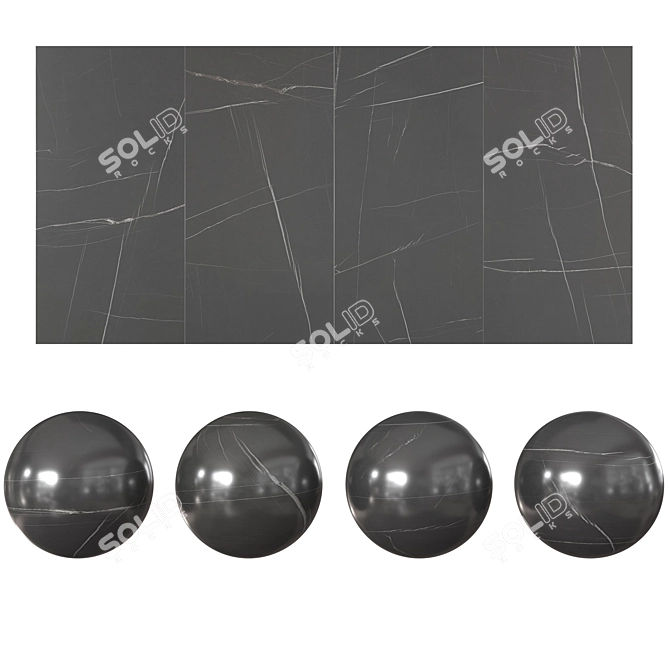 Sleek Dark Gray Touchscreen - 120*240 3D model image 1