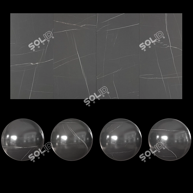 Sleek Dark Gray Touchscreen - 120*240 3D model image 2