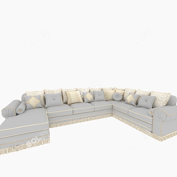 Classic Corner Sofa 3D model image 1