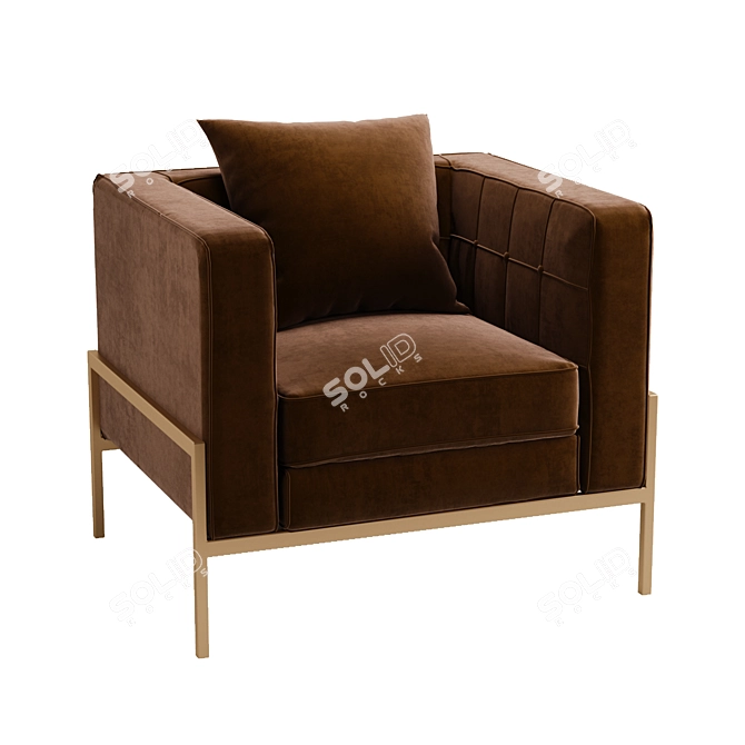 KARE Loft Armchair: Sophisticated Style and Ultimate Comfort 3D model image 1