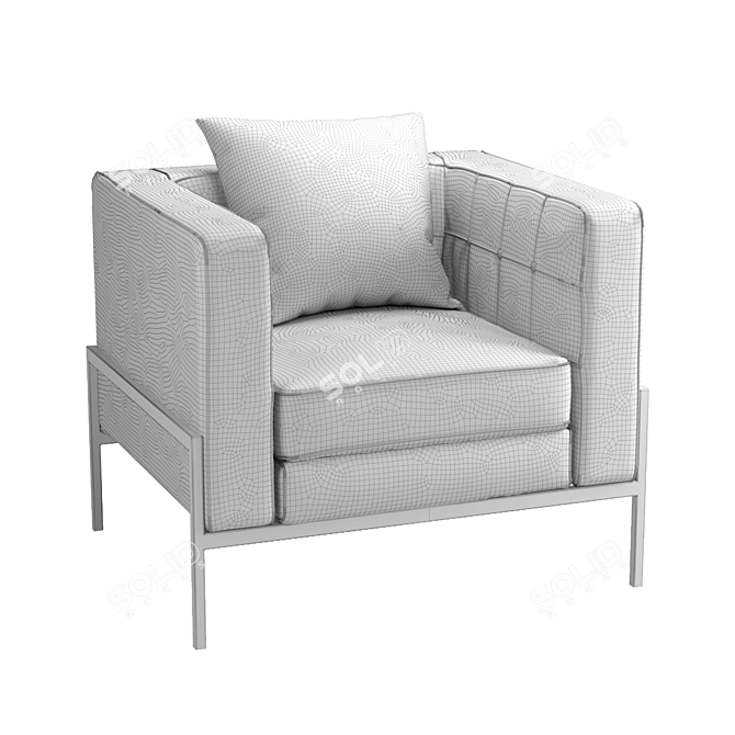 KARE Loft Armchair: Sophisticated Style and Ultimate Comfort 3D model image 3