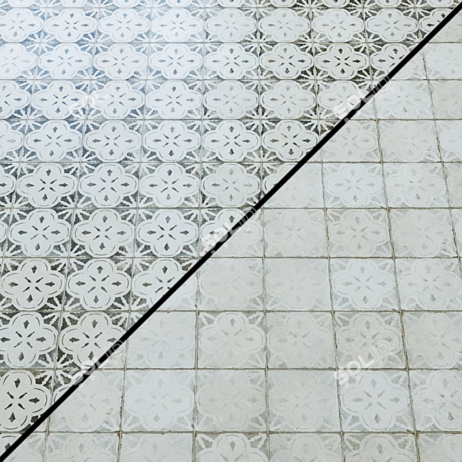 Vintage-inspired Ceramic Tiles: FS Blume & Aurora Collection 3D model image 1