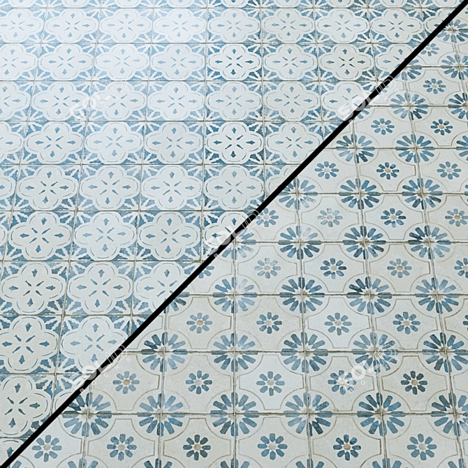 Vintage-inspired Ceramic Tiles: FS Blume & Aurora Collection 3D model image 3