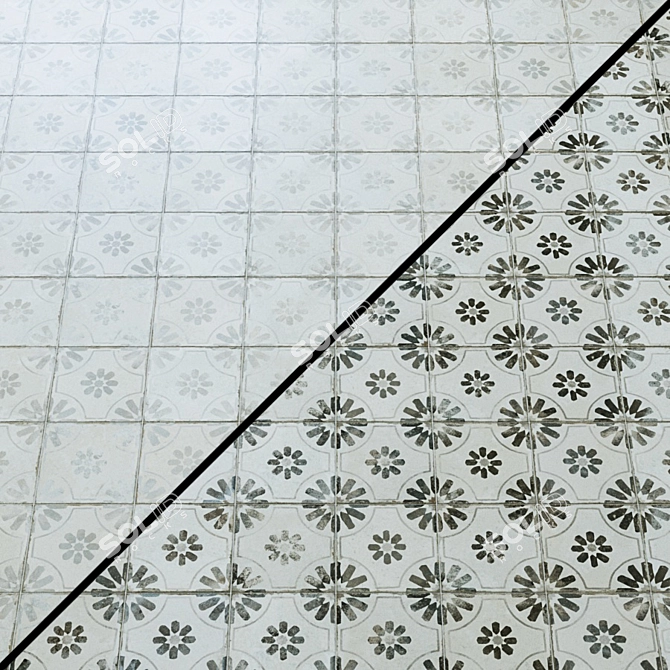 Vintage-inspired Ceramic Tiles: FS Blume & Aurora Collection 3D model image 4