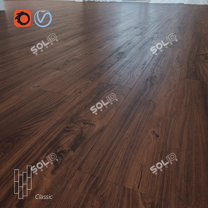 Luxury Mansonia Oak Flooring 3D model image 1