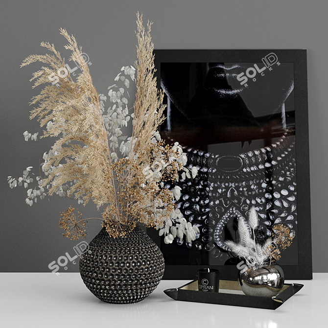  Rustic Botanical Decor Set 3D model image 1