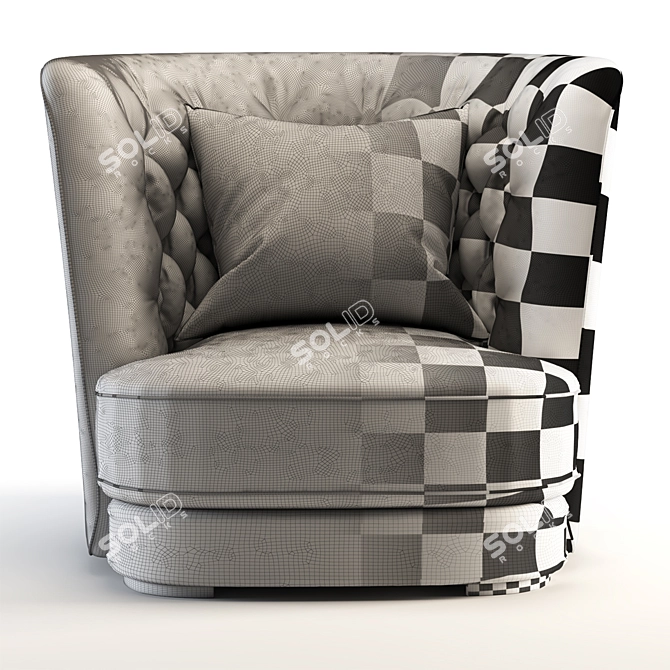 Elegant Vittoria Greppi Chester Armchair 3D model image 4