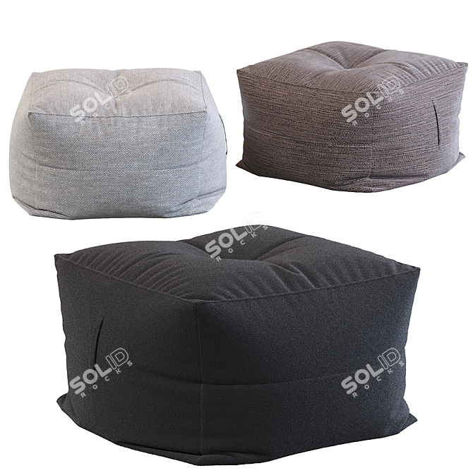 Bermuda Ottoman - Stylish & Functional 3D model image 1