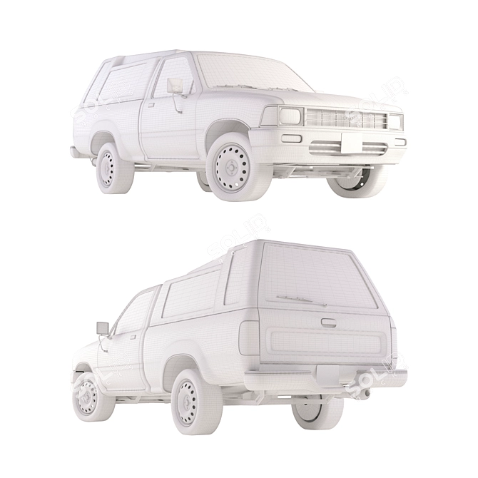 Classic Toyota Hilux Pickup 3D model image 3