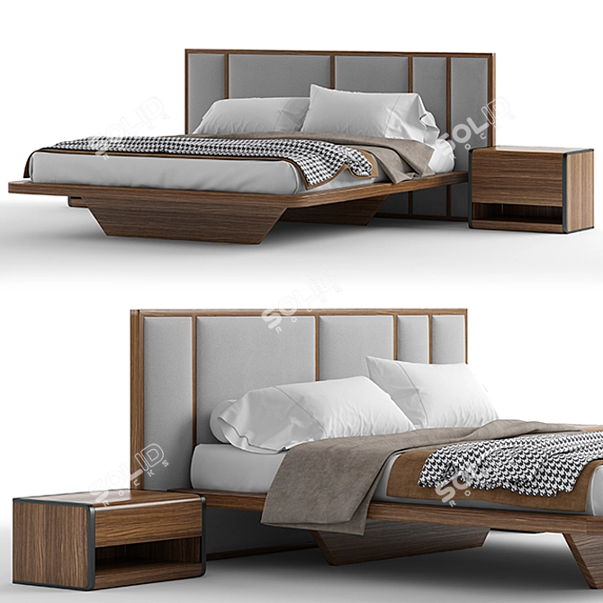 Modern Praddy Pollack Bedroom Set 3D model image 1