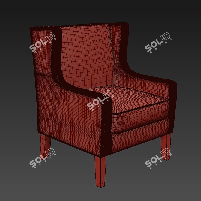 Modern Elegance: Allis Armchair 3D model image 2