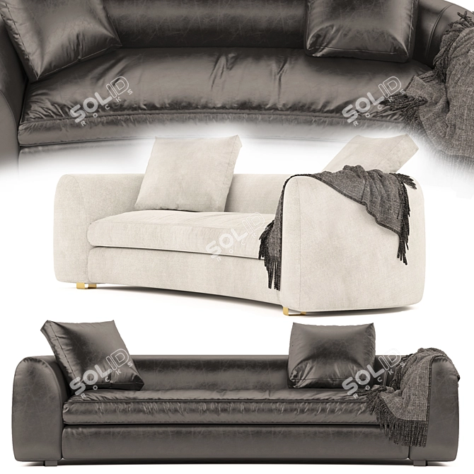 Modern Comfort Chubby Sofa 3D model image 2