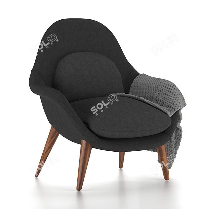 Stylish Armchair for Modern Living 3D model image 2