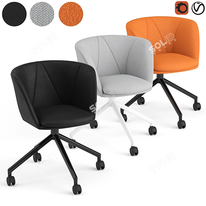 Fredericia Verve 700mm Swivel Chair 3D model image 1