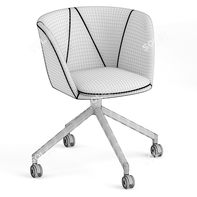 Fredericia Verve 700mm Swivel Chair 3D model image 5