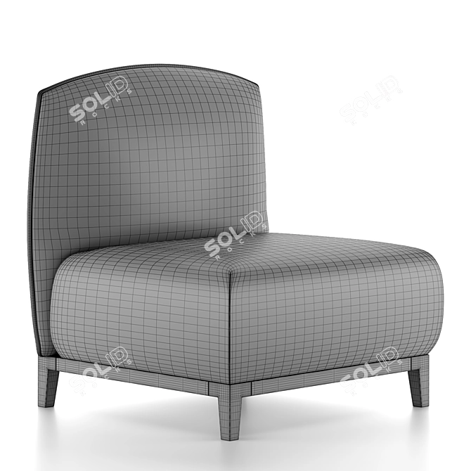 Flou Olivier Lounge Chair: Sleek and Stylish Seating 3D model image 2