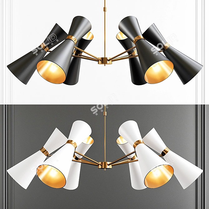 Modern Cairo Chandelier: Elegant Illumination 3D model image 1