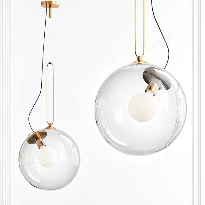 Elegant Pendant Light: Siril 3D model image 1