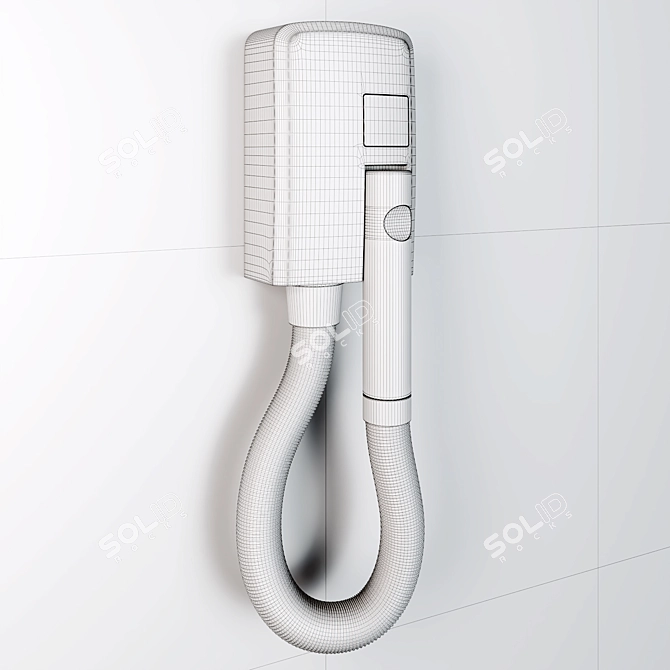 Valera Hotello Wall Hair Dryer: Swiss Quality! 3D model image 4