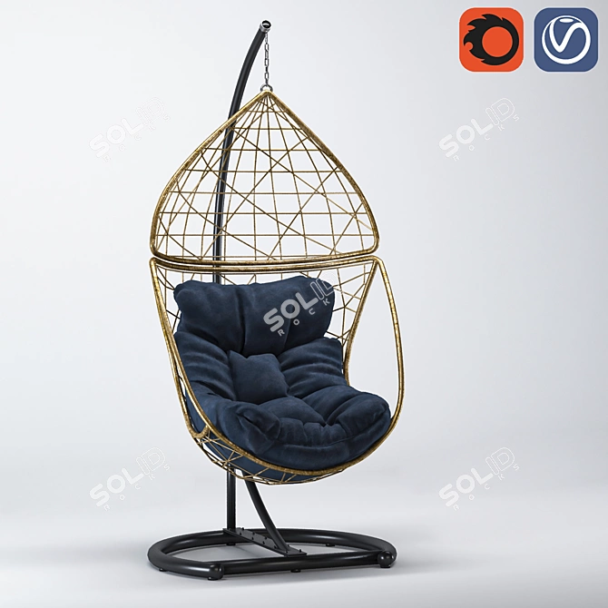 Elevate-Your-Space Hanging Chair 3D model image 4