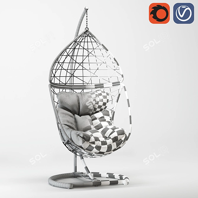 Elevate-Your-Space Hanging Chair 3D model image 5