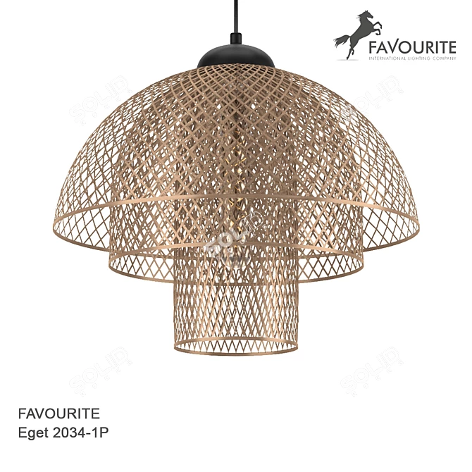 Eget 2034-1P Pendant Light 3D model image 1