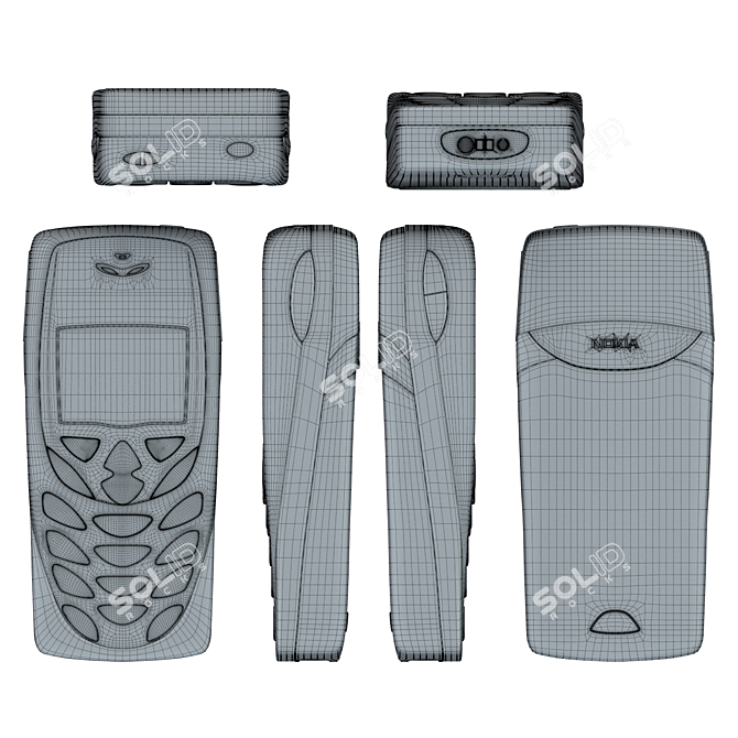 Vintage Nokia 8310i: Classic Design and High-Quality Performance 3D model image 2