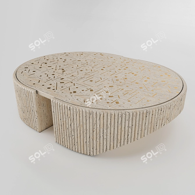 Celestial Coffee Table: Sleek and Stellar 3D model image 1