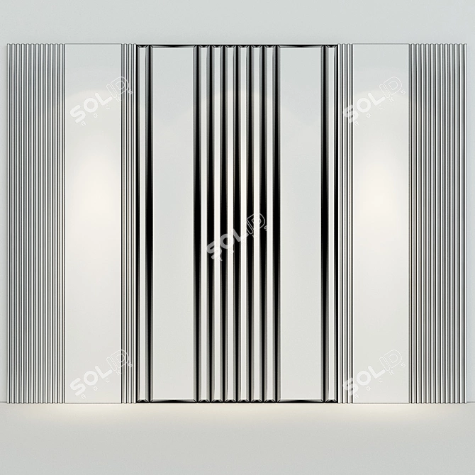 Elegant Panel Set: Stunning Décor 3D model image 2