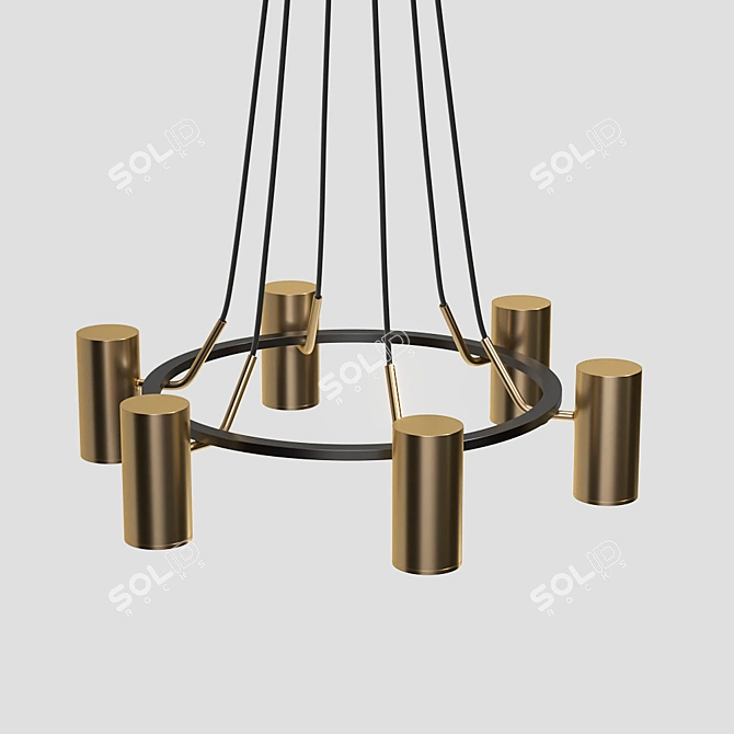 Luxury 6-Lamp Unity Chandelier 3D model image 3