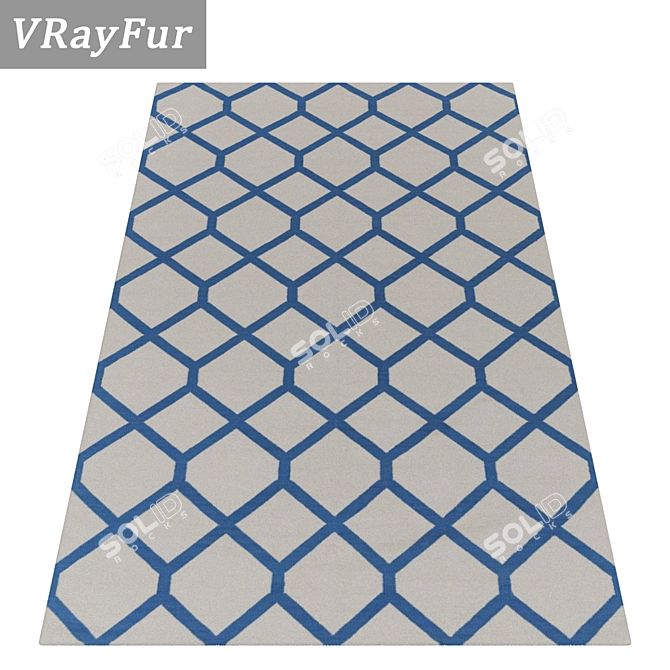 Luxury Rug Collection: Set of 3 High-Quality Carpets 3D model image 2