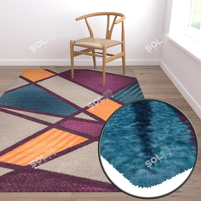 Title: Luxury Rug Set for Ultimate Interior Appeal 3D model image 5