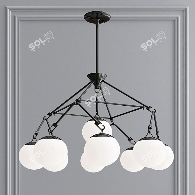 Orion 30-Inch Nine-Light Chandelier - Majestic Illumination at its Finest 3D model image 3