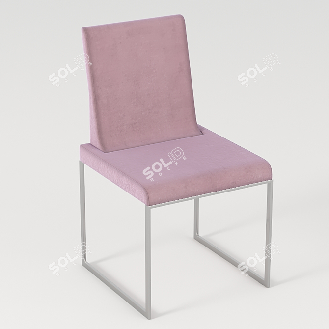 Minimalist Velvet Chair: Hemingway by Casadesus 3D model image 3