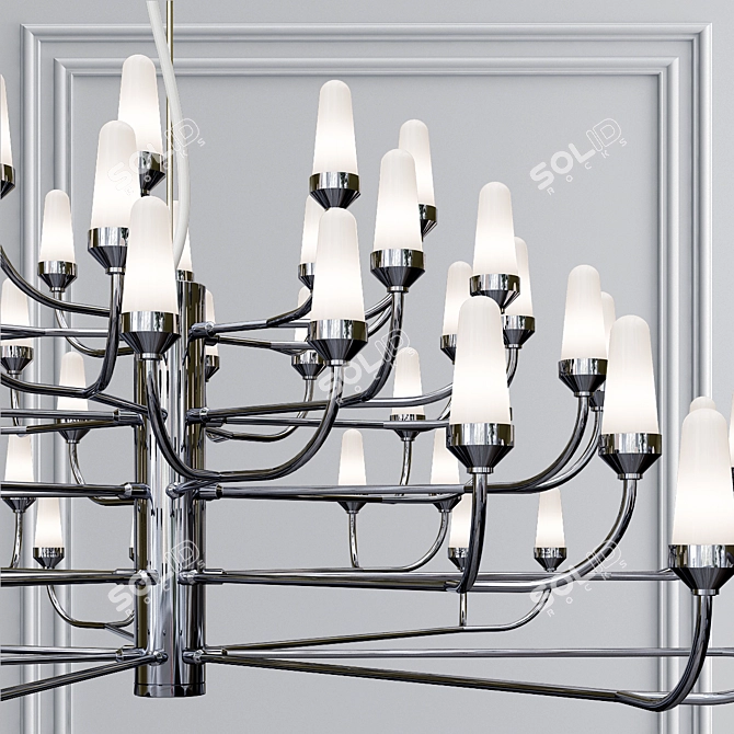 Modern Elegance: Candela LED Chandelier 3D model image 3